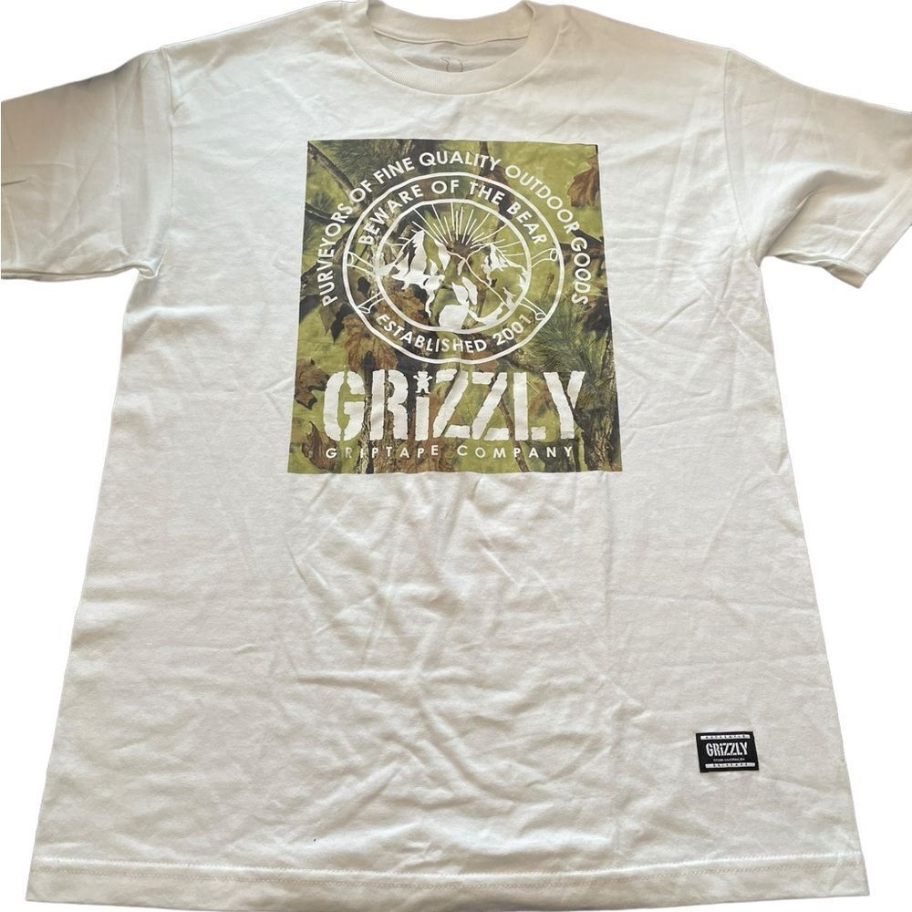 MENS GRIZZLY GRAPHIC TEE SHIRT, MEDIUM‎